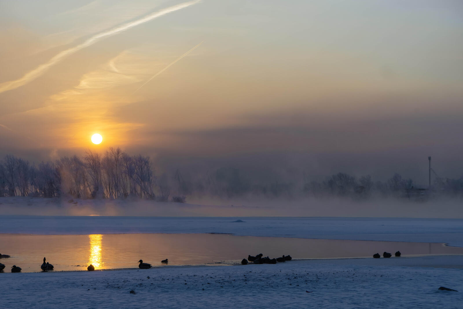 Бесплатное фото Зимняя река Енисей
