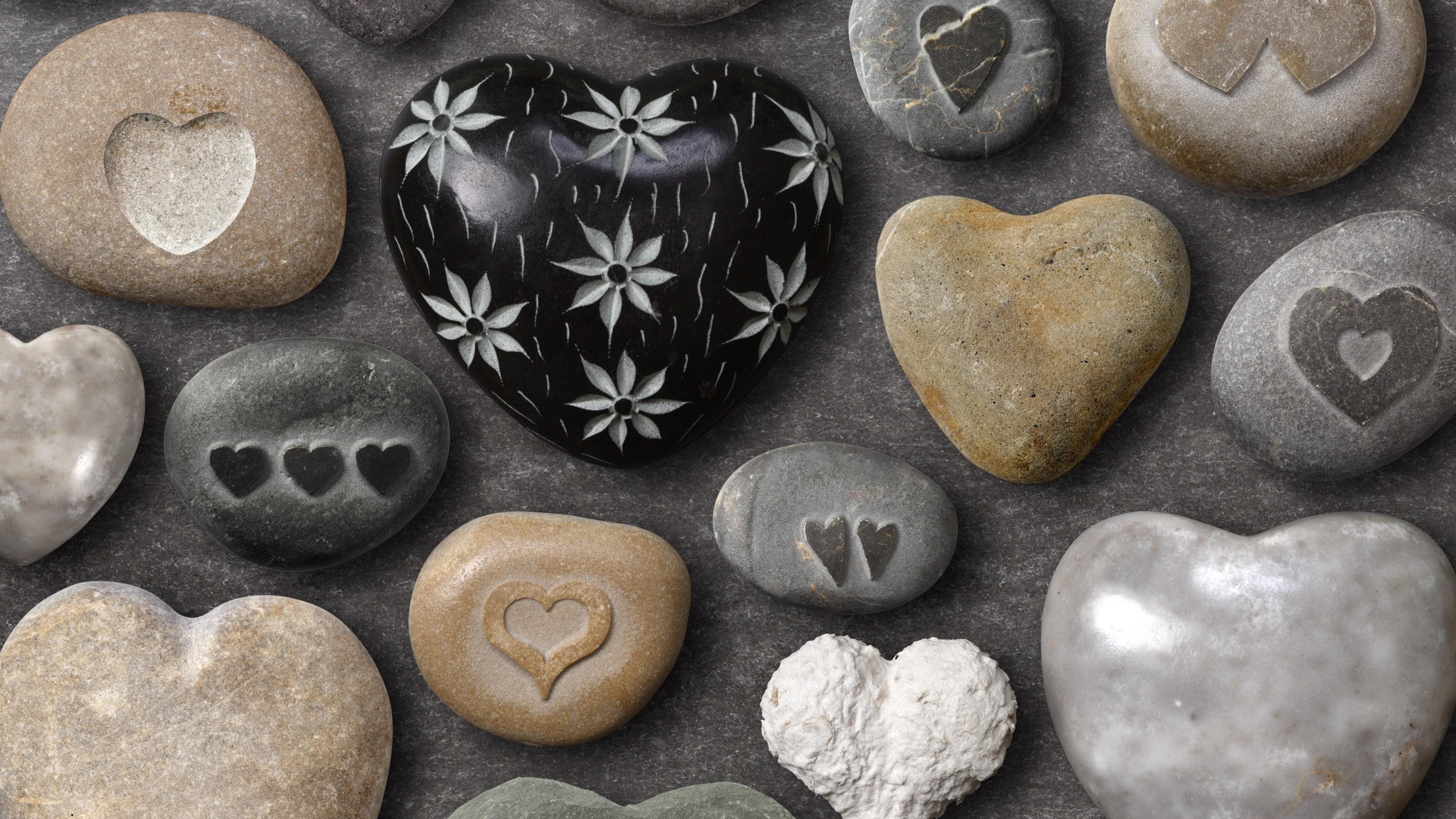 Фото бесплатно ремесленничество, обои сердечные камни, камни