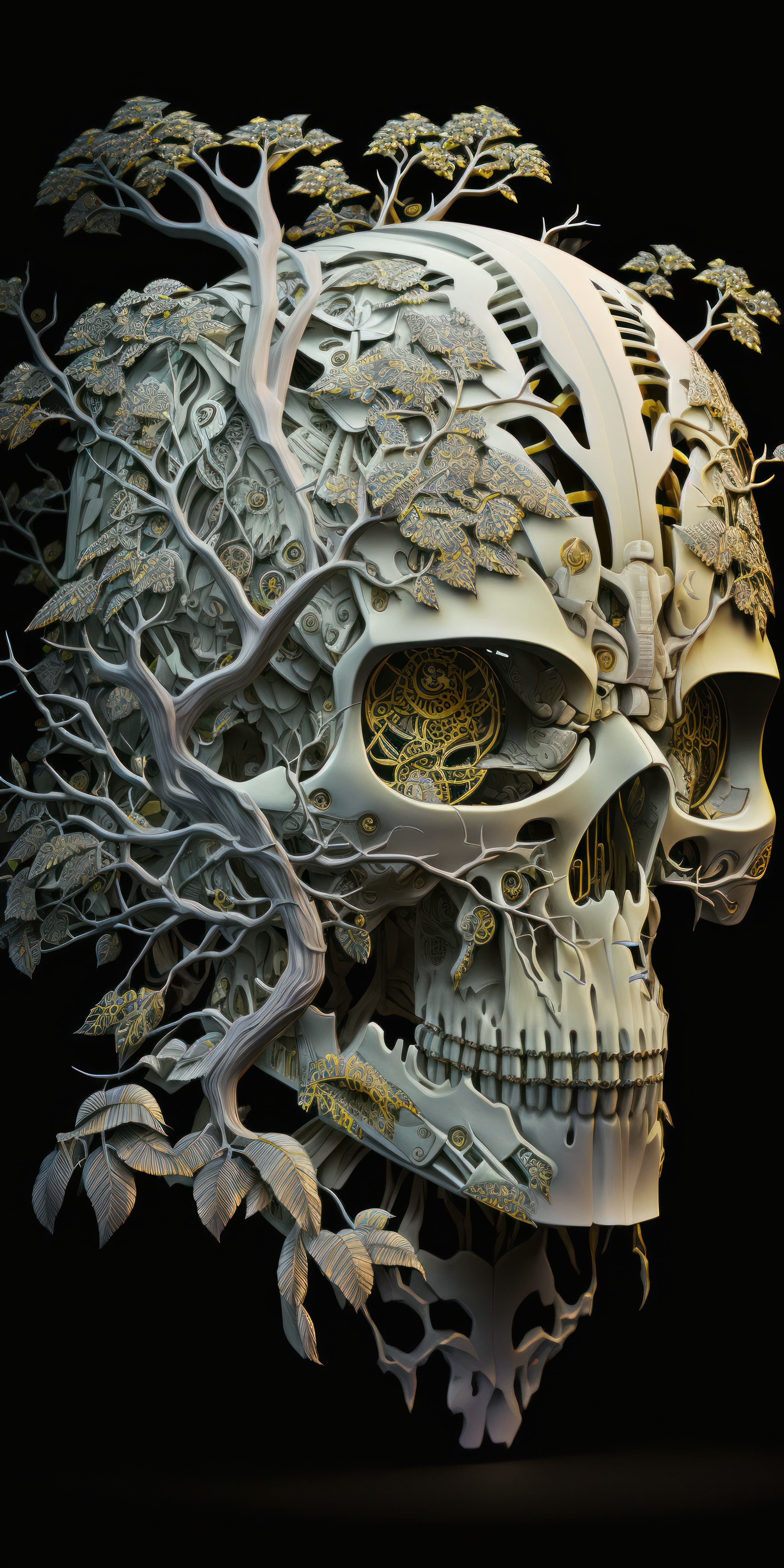 Free photo 3D design of the skull