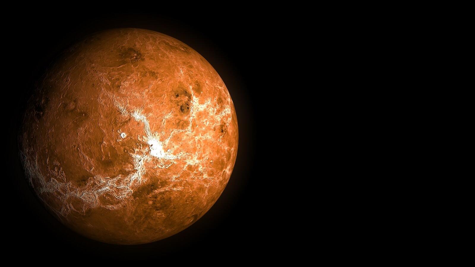 Бесплатное фото Планета венера крупным планом