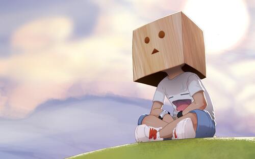 The guy with the box on his head