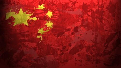 The painted flag of China