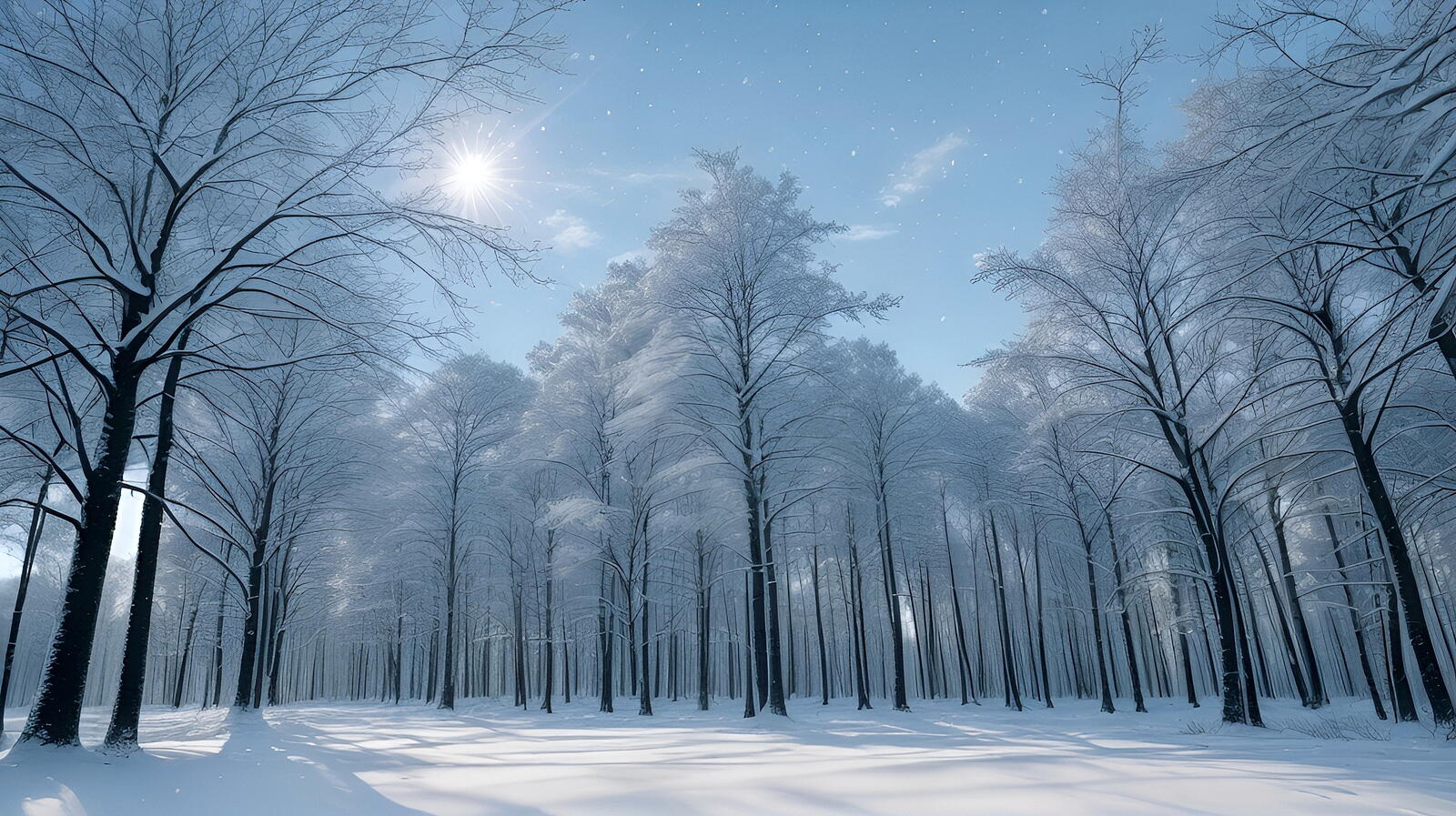 Бесплатное фото Пейзаж мороз и солнце