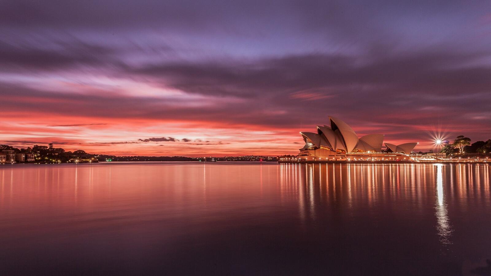 Обои Австралия живописный закат на рабочий стол