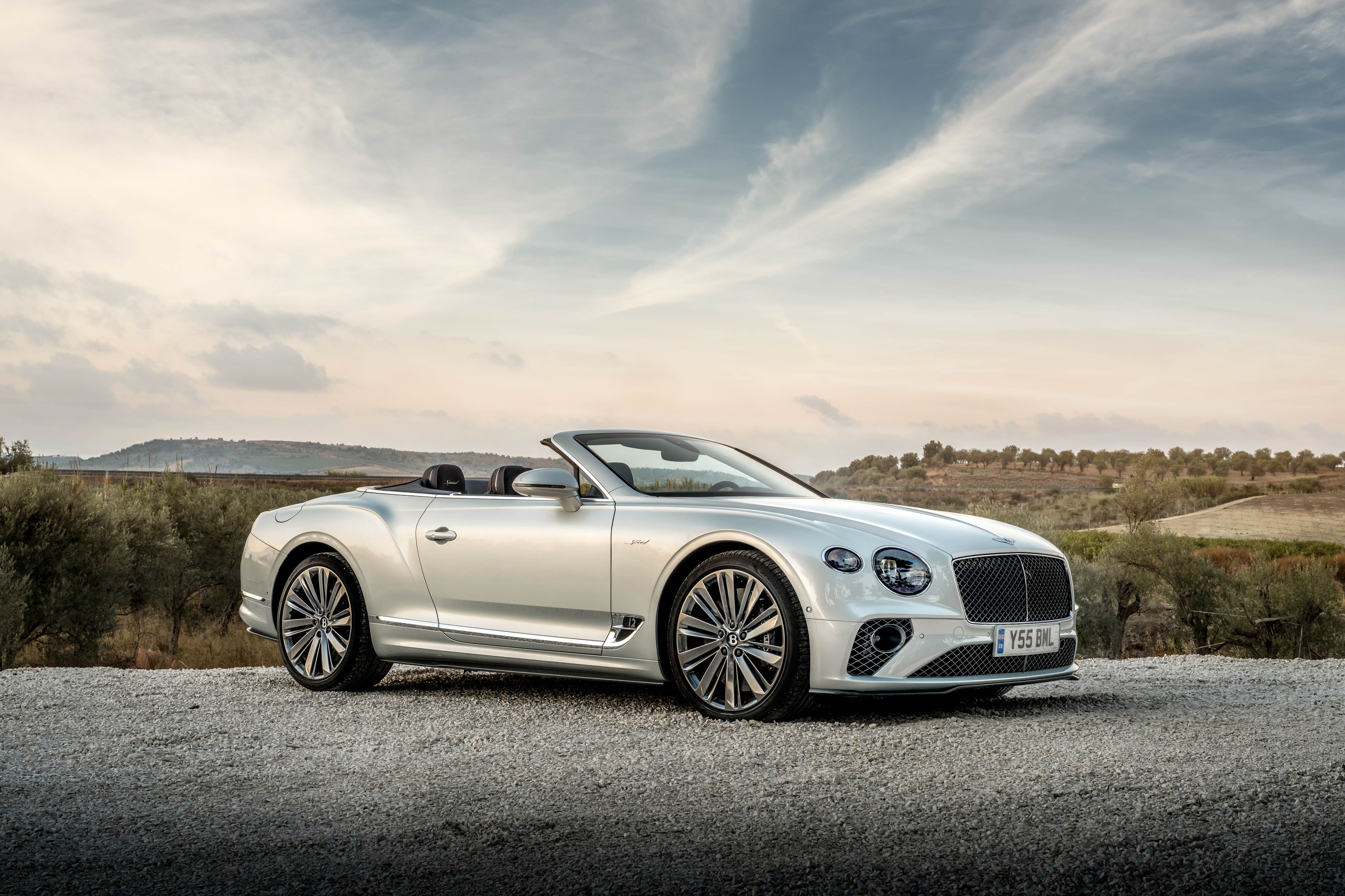 Bentley Continental GT in white.