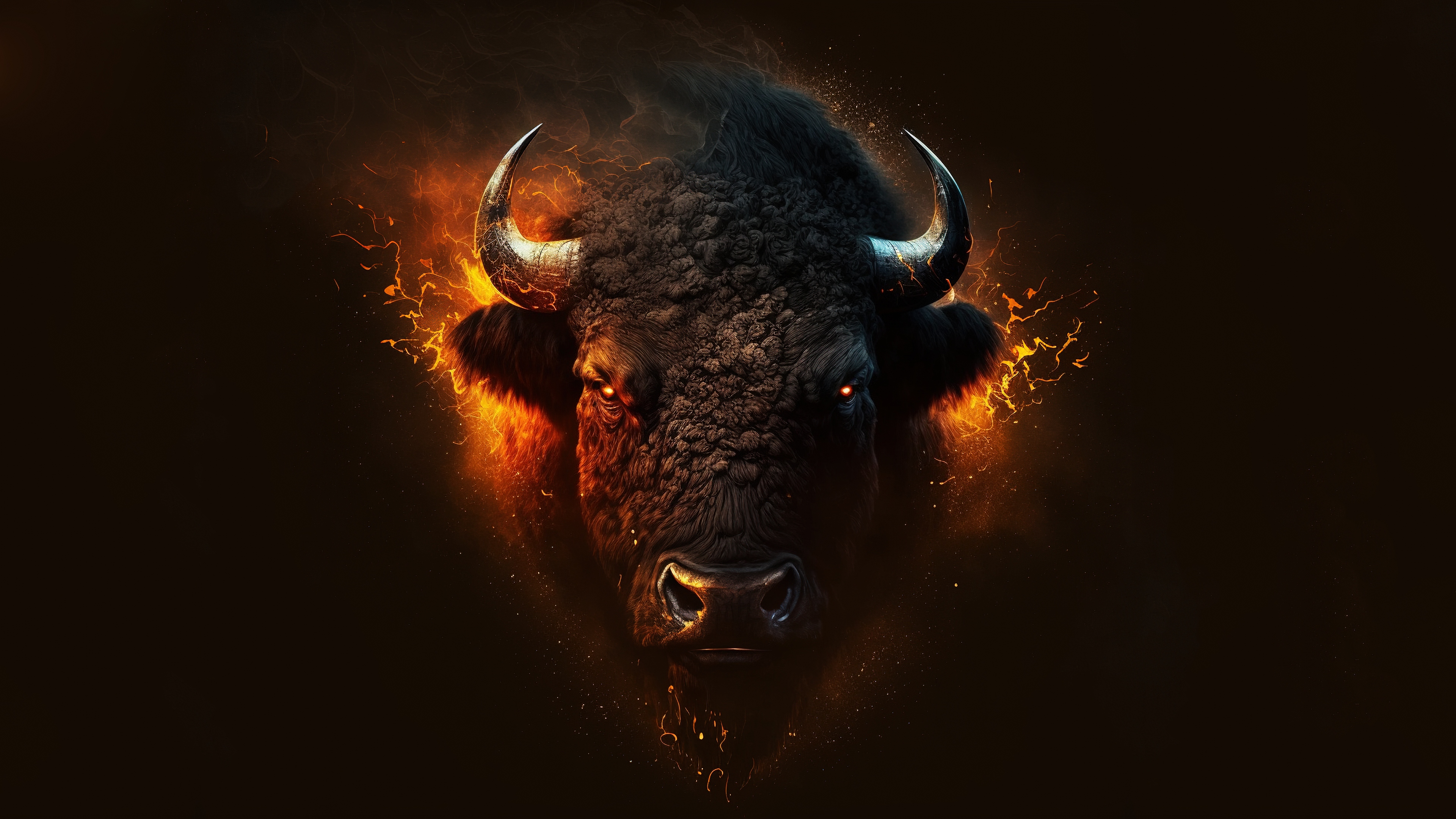 Wallpaper ID 226757  buffalo animal field and horns hd 4k wallpaper free  download