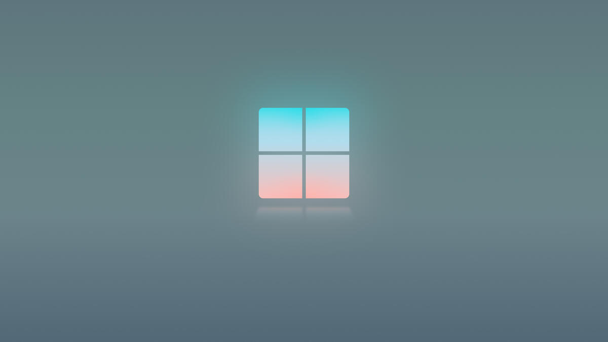 Логотип Windows 11 на сером фоне