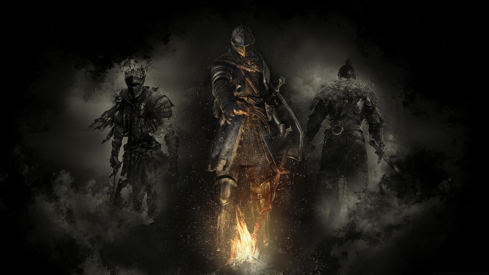Free photo Knights in Armor, Dark Souls