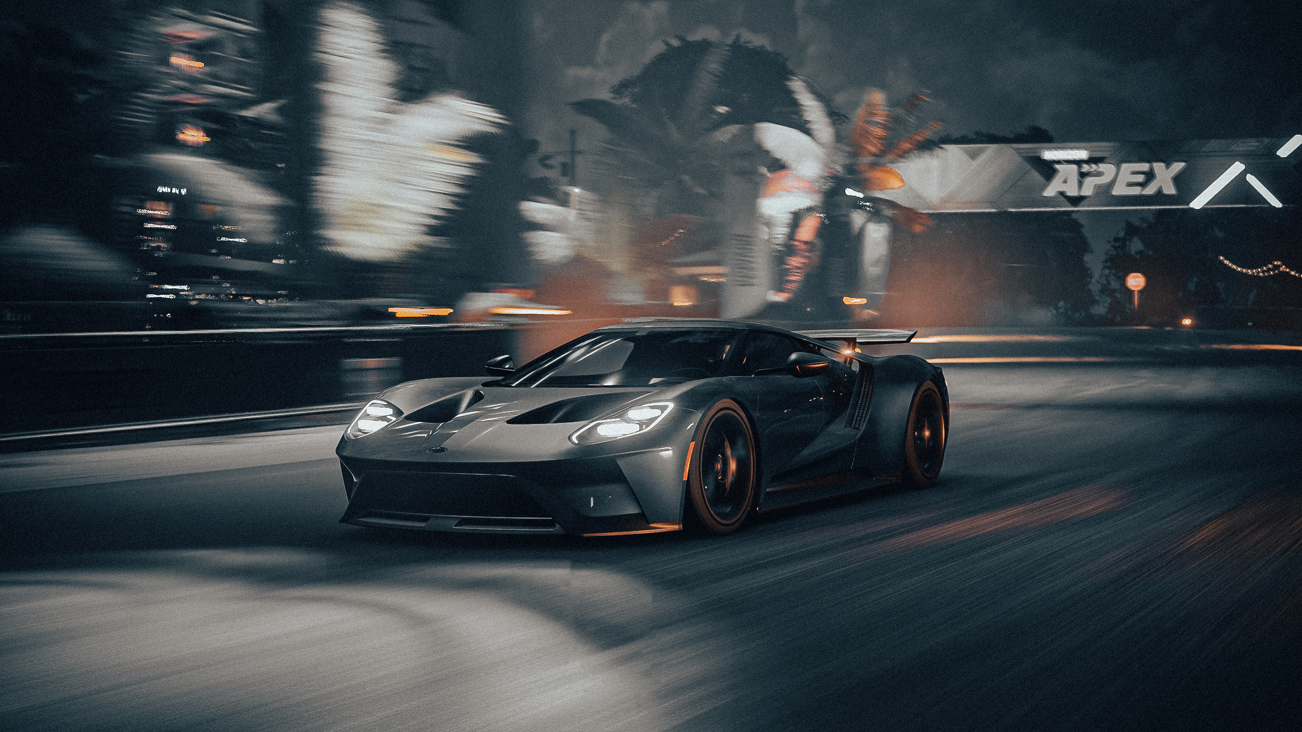 Black Ford GT sports car from the game forza horizon 5
