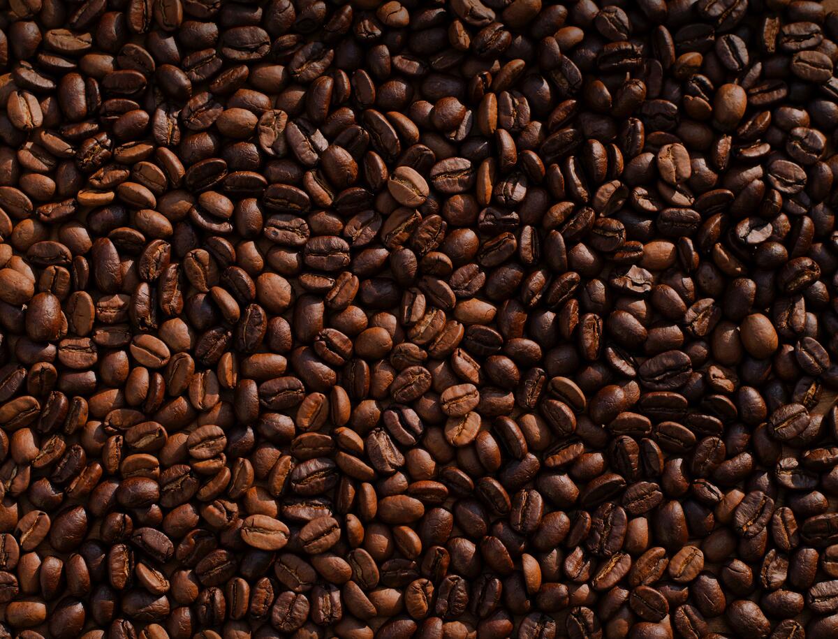 Текстура из кофейных зерен