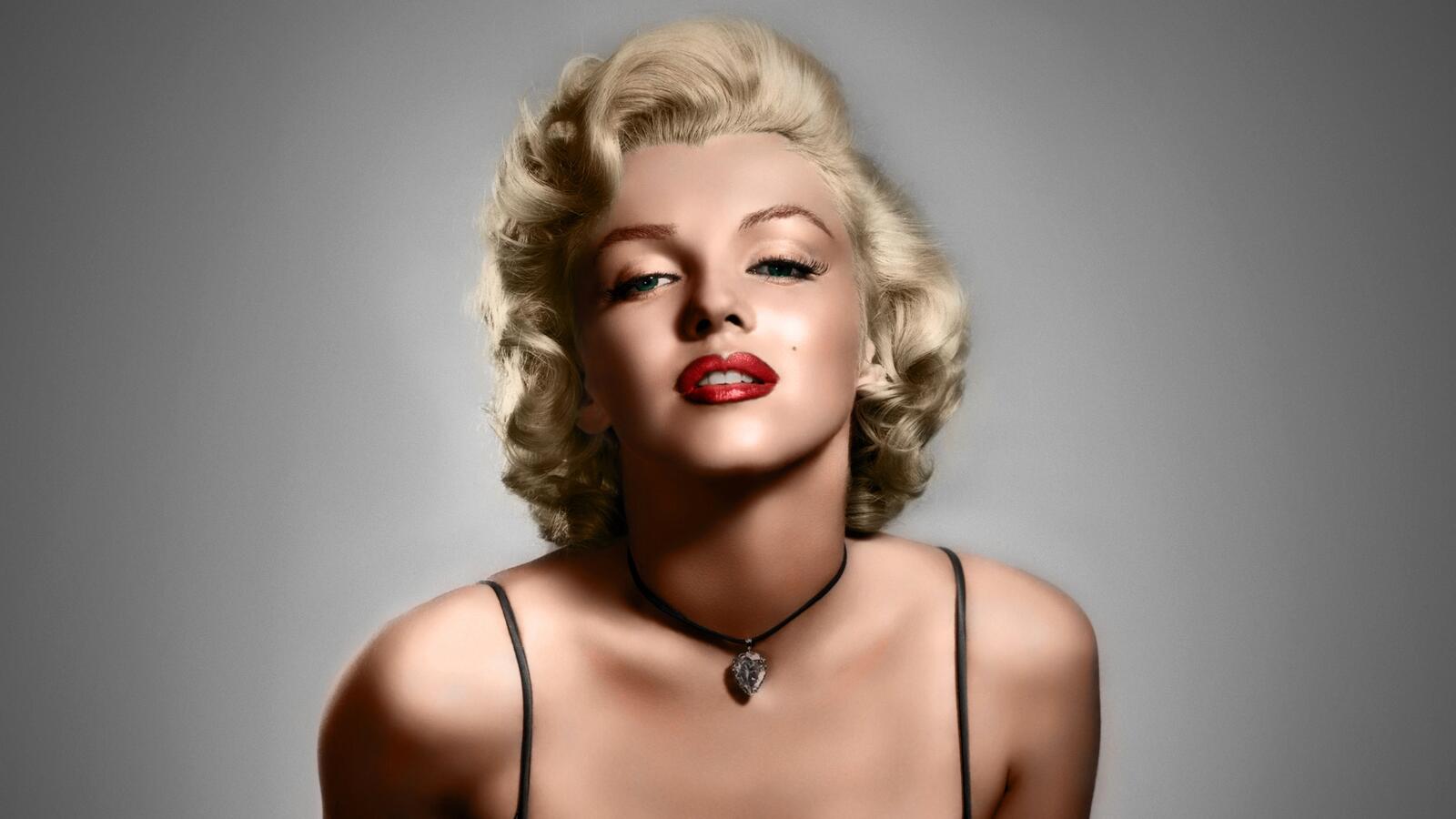 Free photo Marilyn Monroe on a simple background
