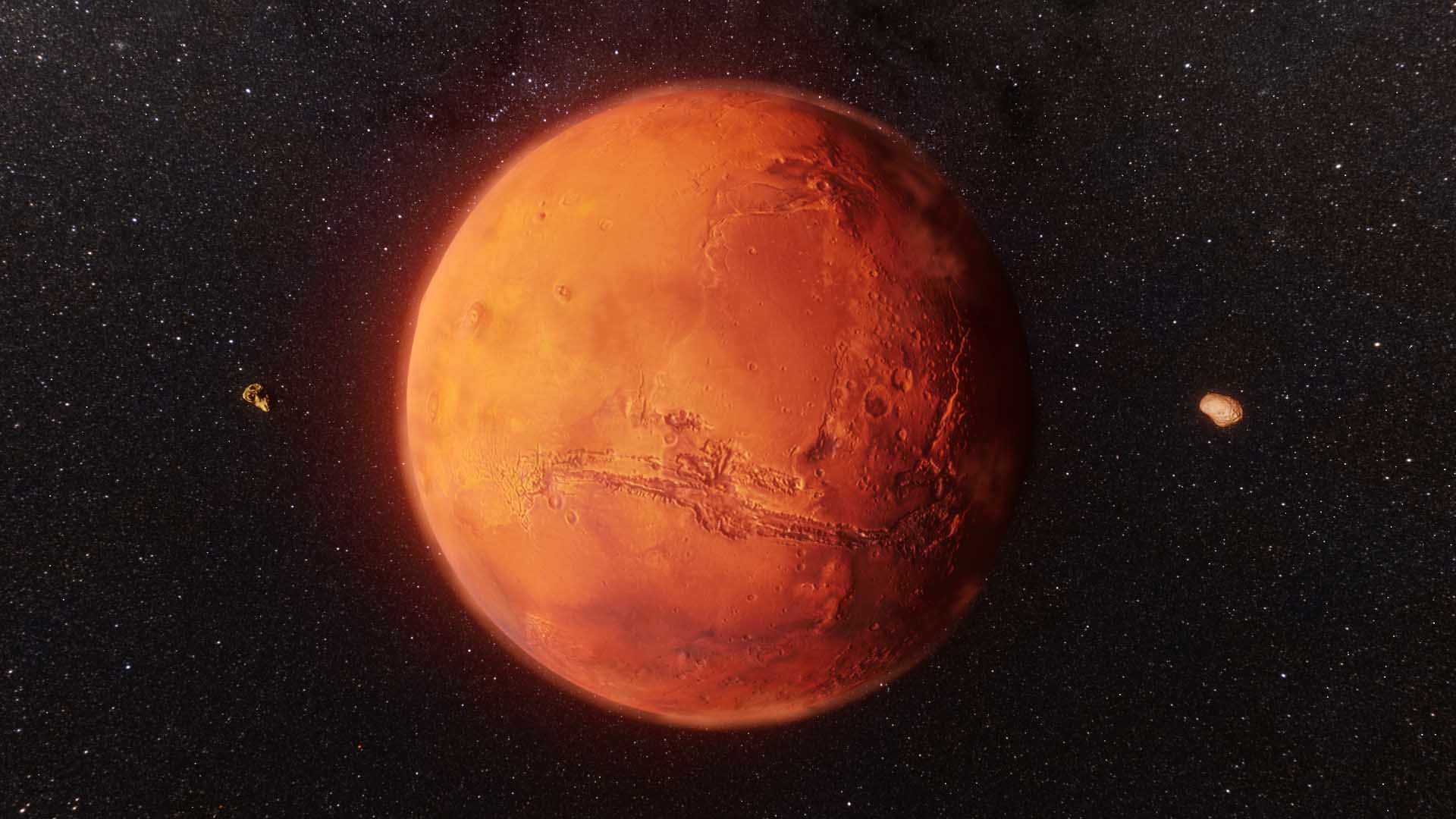 Free photo Close-up of Mars