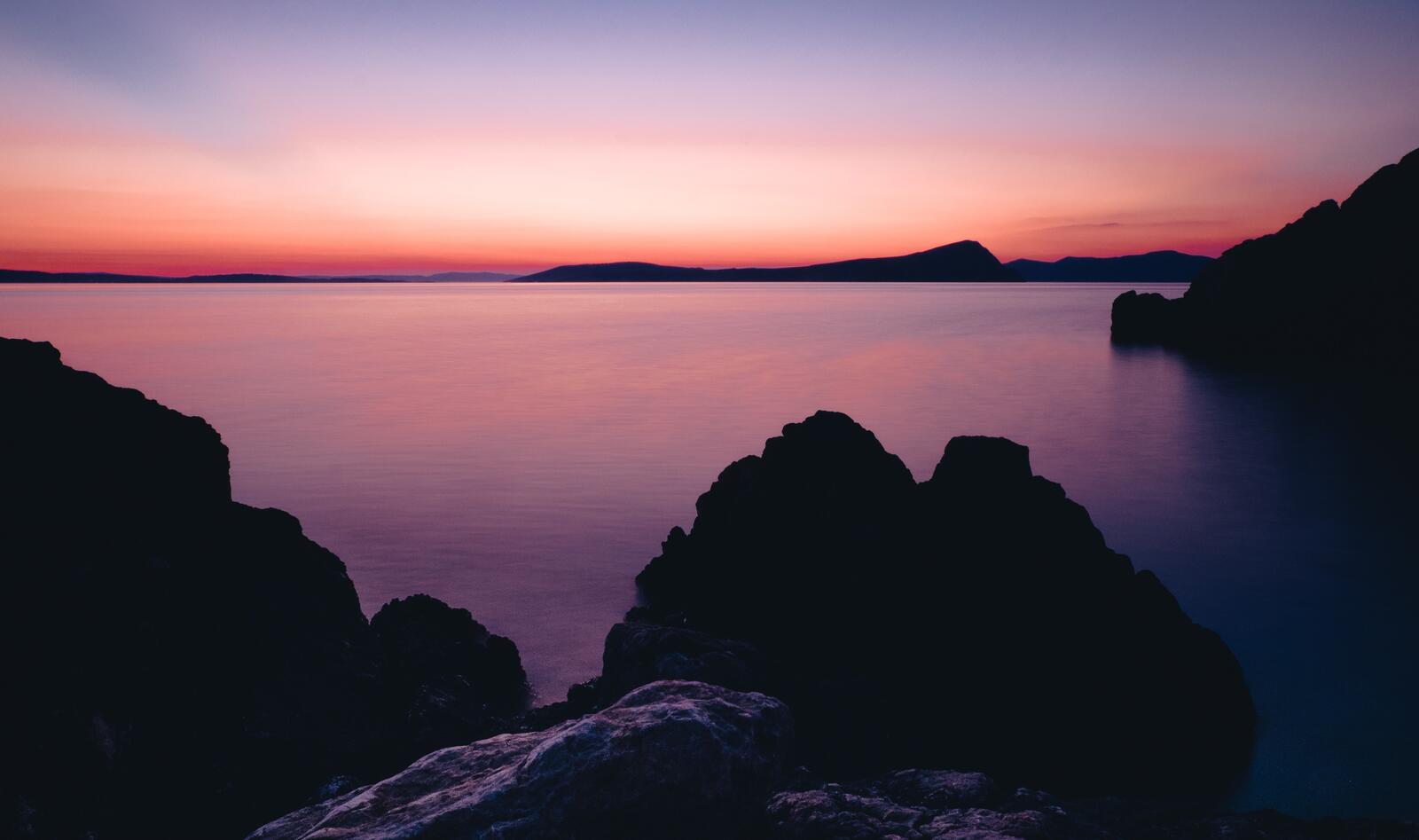 Бесплатное фото Утренний рассвет на побережье моря