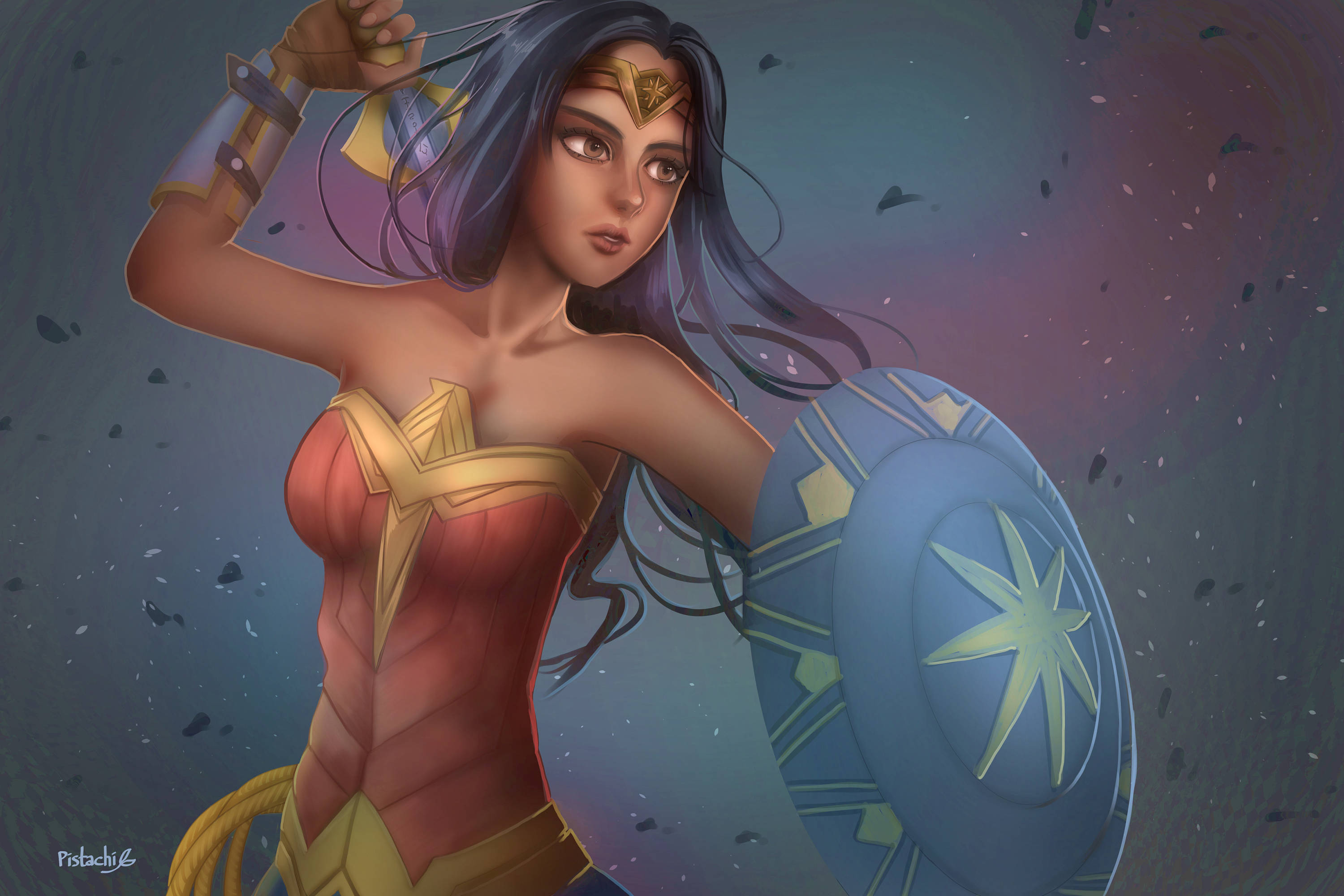 Wallpapers Wonder Woman superheroes artist on the desktop