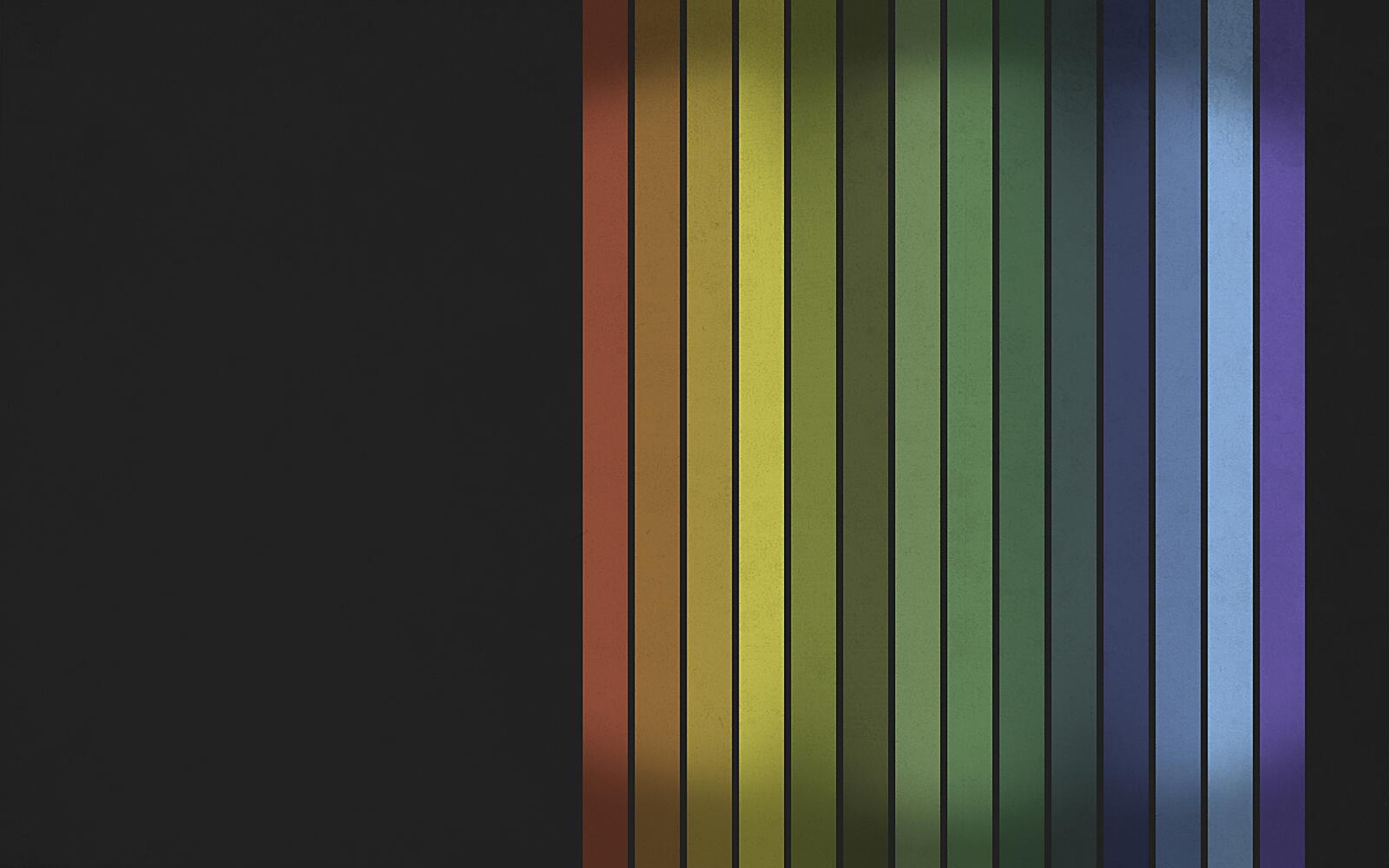 Free photo Rainbow lines on a black background