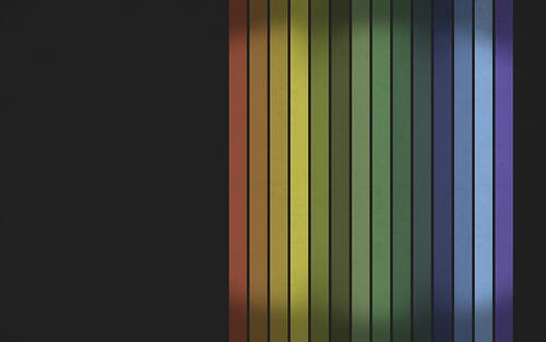 Rainbow lines on a black background