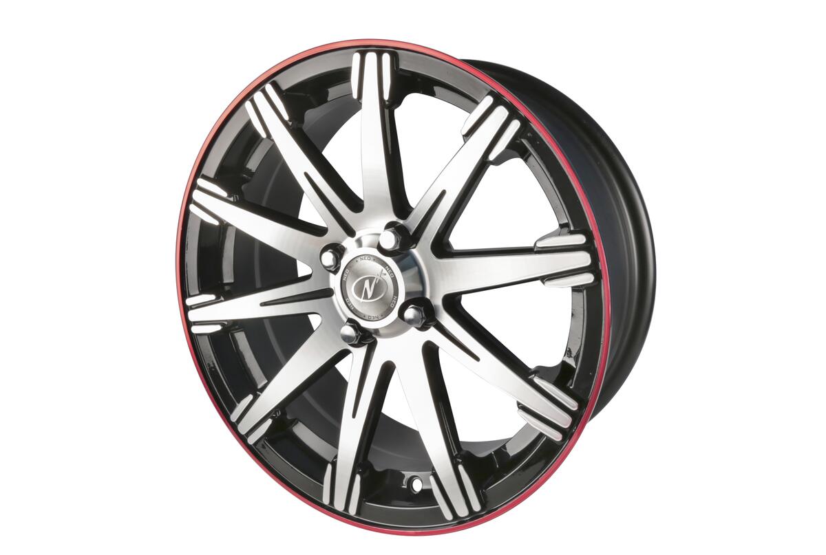 Car alloy wheel on white background