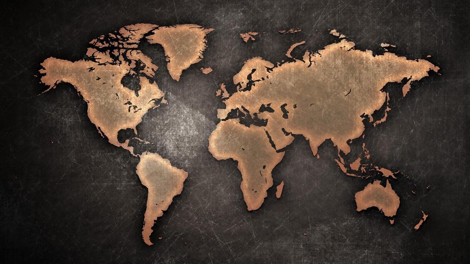 Wallpapers earth map old map on the desktop