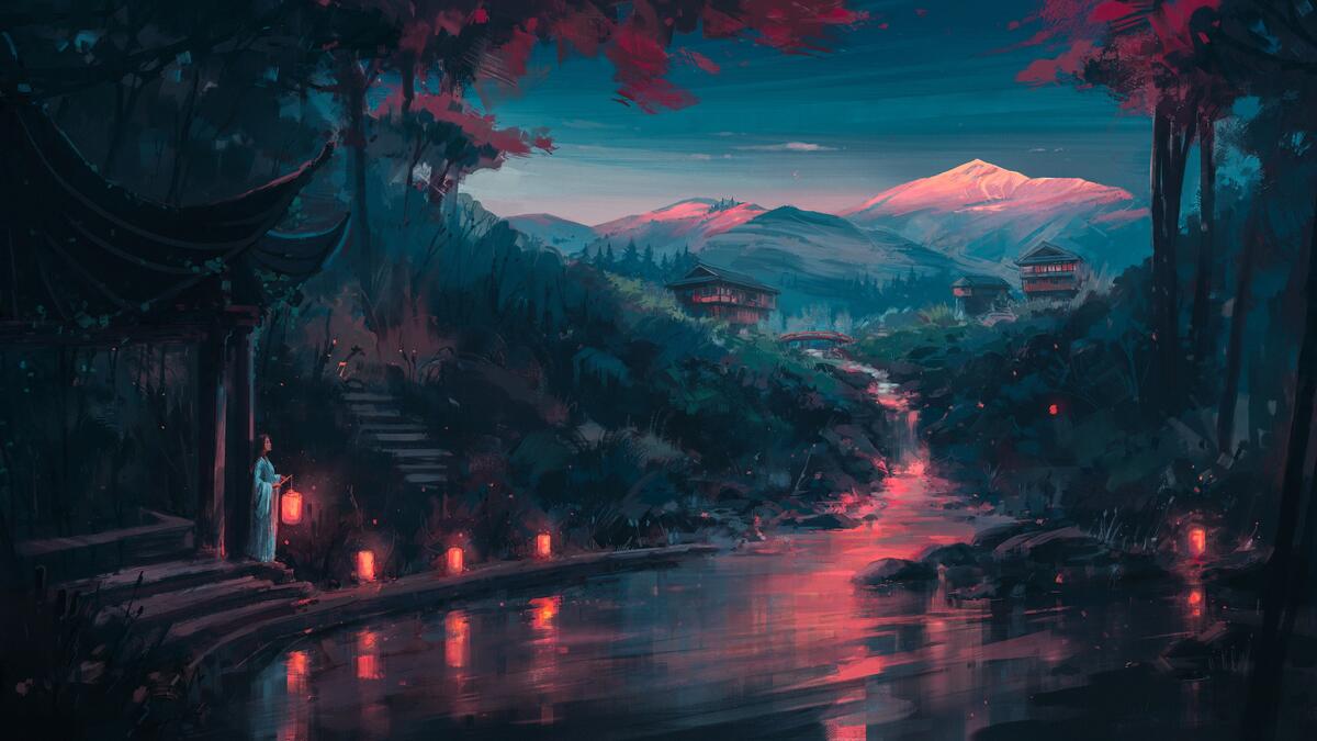 Painting about Japan